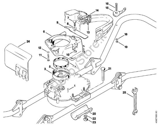 Kit di montaggio 045/056 Tamburo frizione, Leva di regolazione BT 308 BT 308 brand Stihl